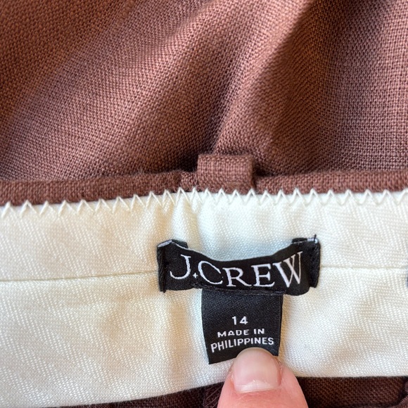 J. Crew NWT Essential Wide Leg Brown Trousers - Picture 5 of 7